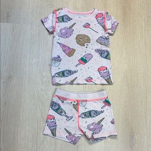 Crewcuts Ice Cream & Treats Pajama Set - Light Pink 3T